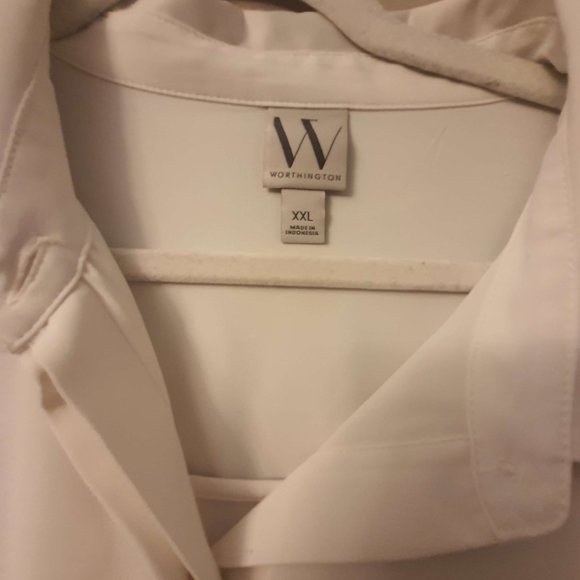 Oversized Button-Down Shirt Women's XXL NWT Off White Cream Color Free G… - Picture 5 of 6